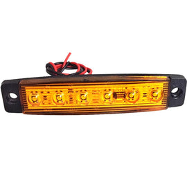 UNIVERSALE Originale Side Marker 6 LED Arancione 12/24V | Fratelli Leo.